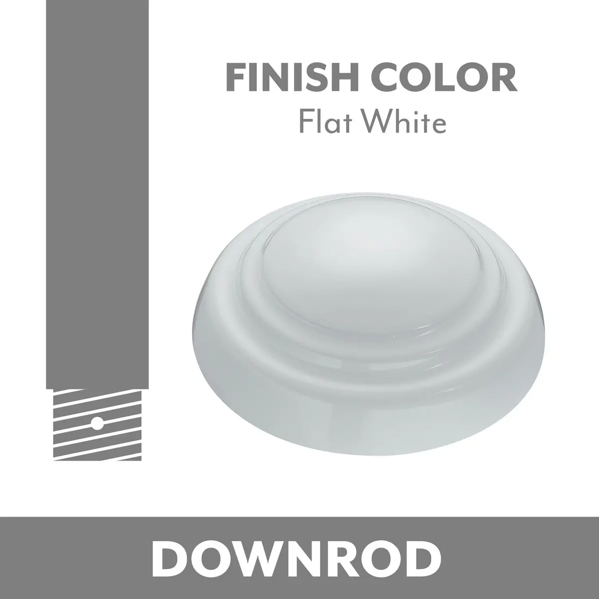 Ceiling Fan Downrod In Flat White 1