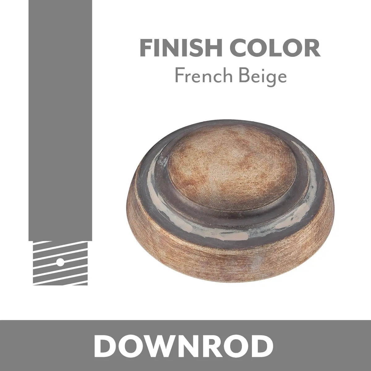 Ceiling Fan Downrod In French Beige 1