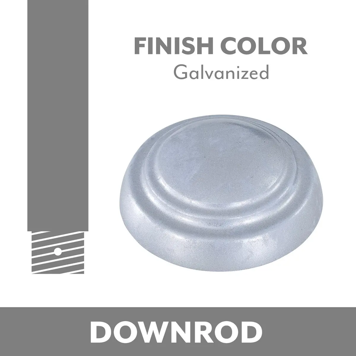 Ceiling Fan Downrod In Galvanized 1