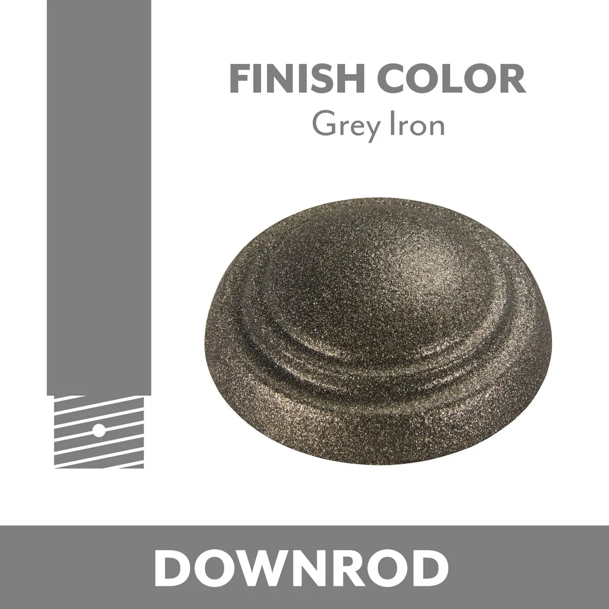 Ceiling Fan Downrod In Grey Iron 1