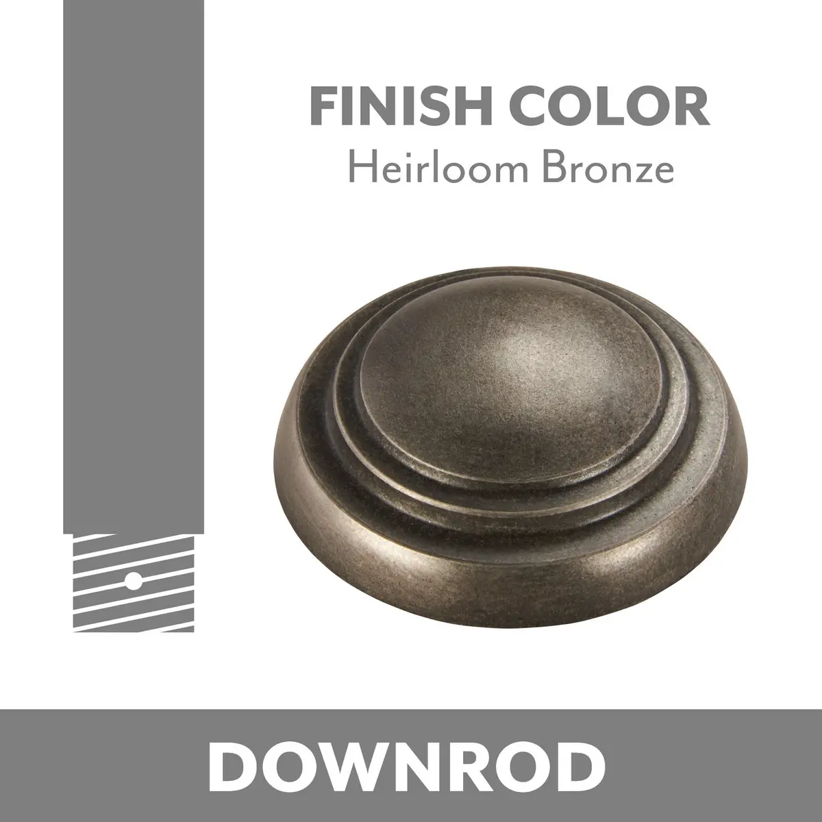 Ceiling Fan Downrod In Heirloom Bronze 1