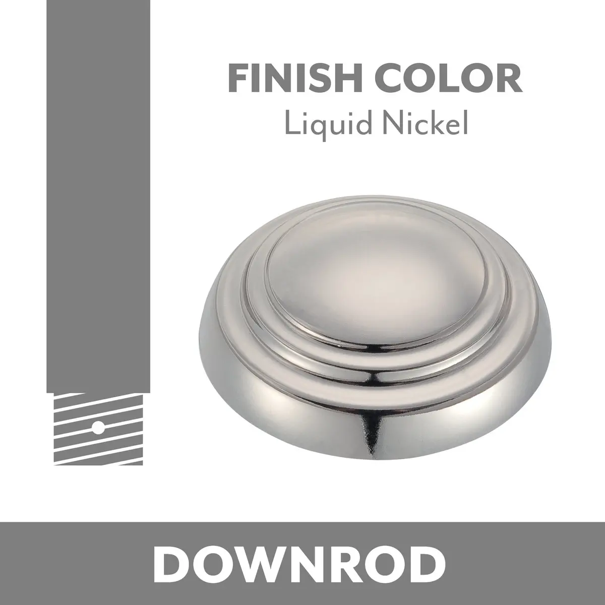 Ceiling Fan Downrod In Liquid Nickel 1