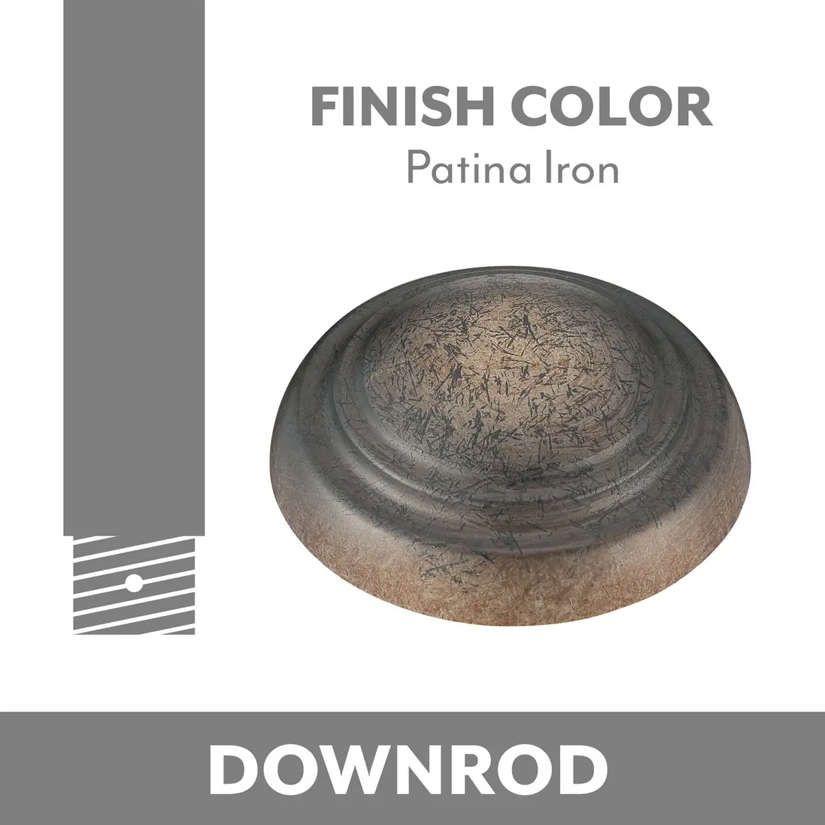 Ceiling Fan Downrod In Patina Iron 1