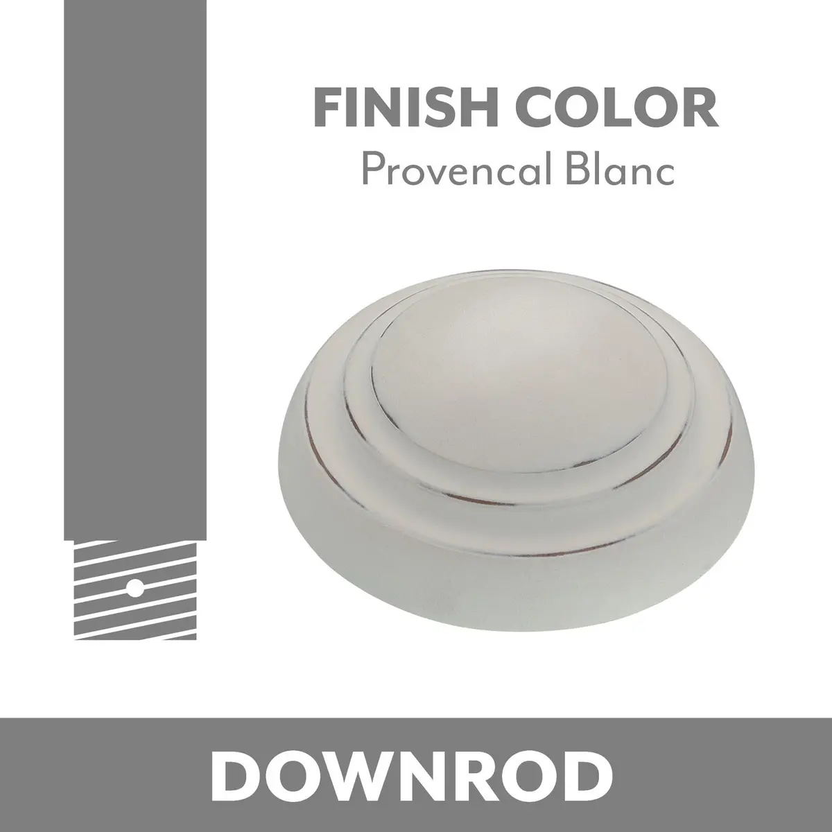 Ceiling Fan Downrod In Provencal Blanc 1