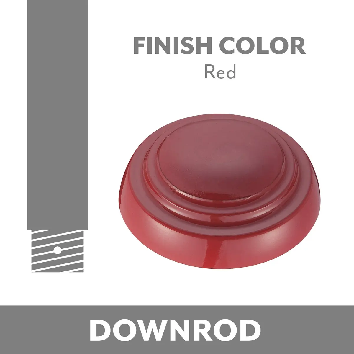 Ceiling Fan Downrod In Red 1