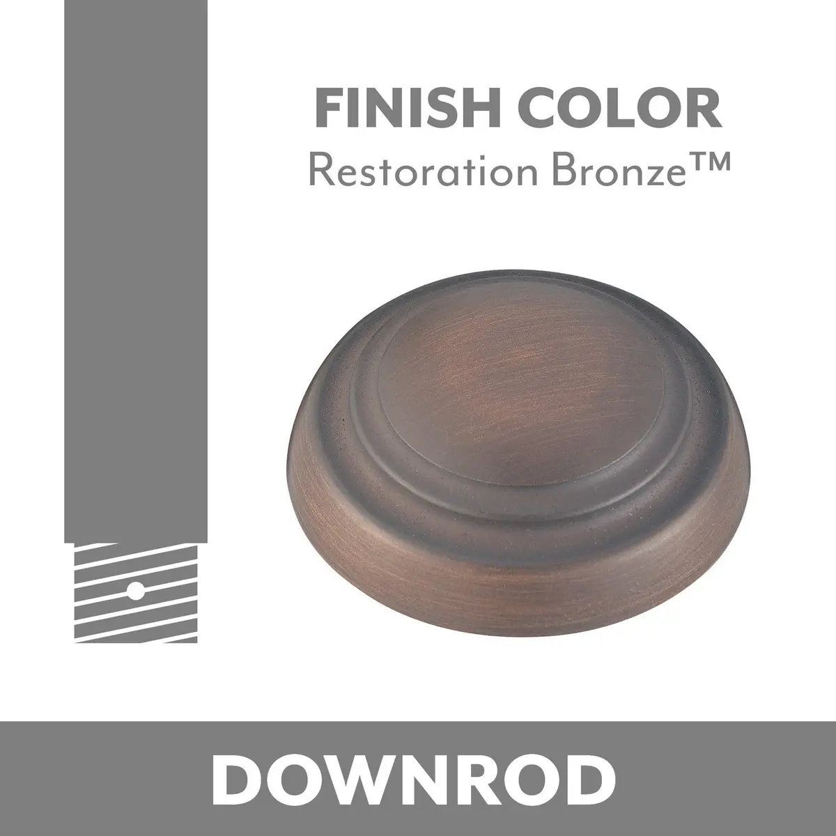 Ceiling Fan Downrod In Restoration Bronze 1