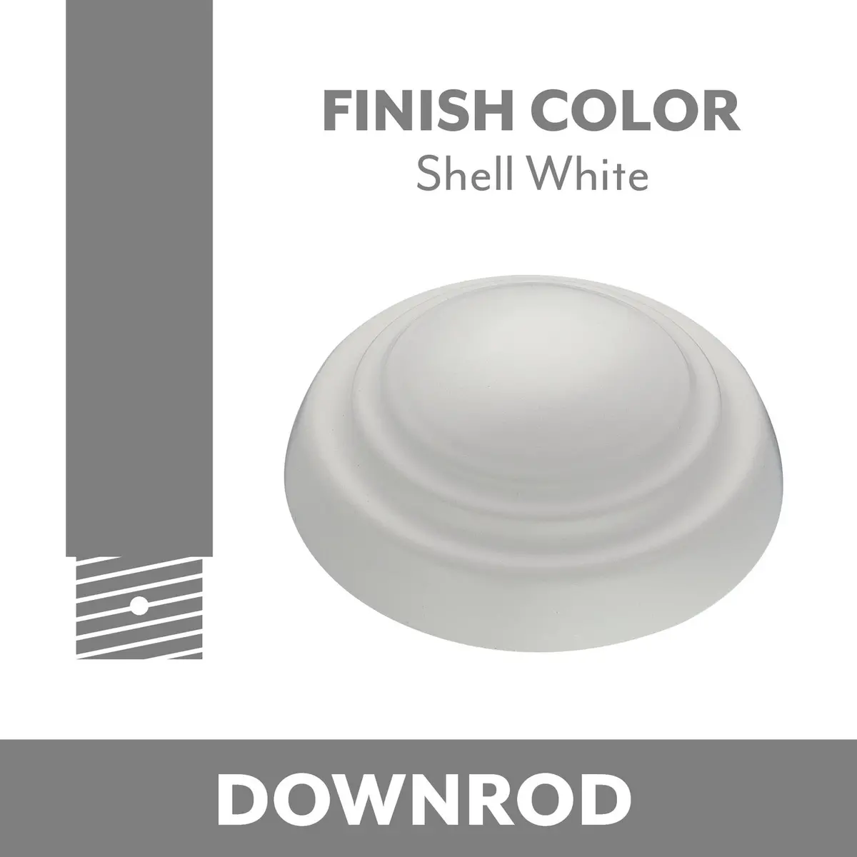 Ceiling Fan Downrod In Shell White 1