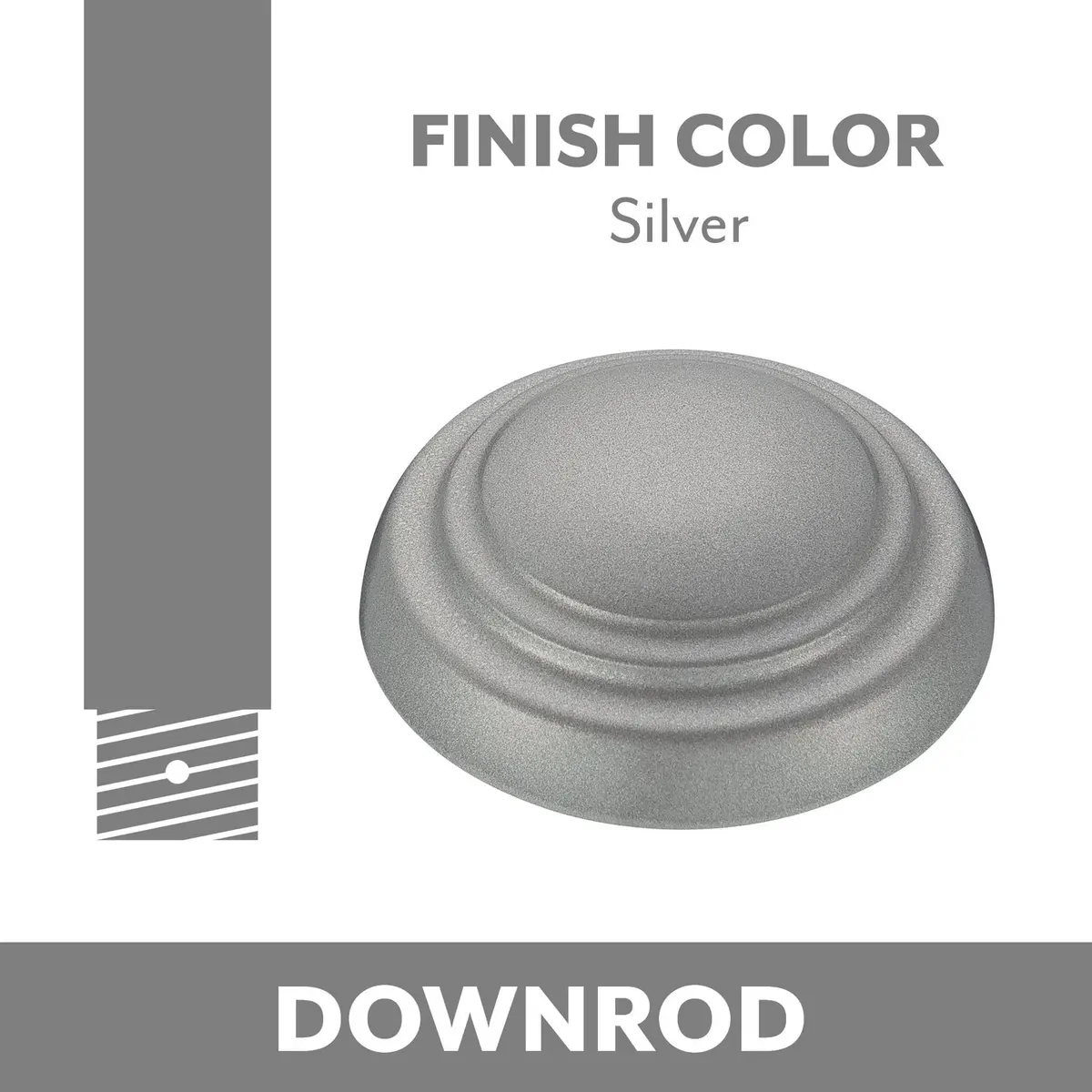 Minka Aire 4.5" Ceiling Fan Downrod In Silver 1