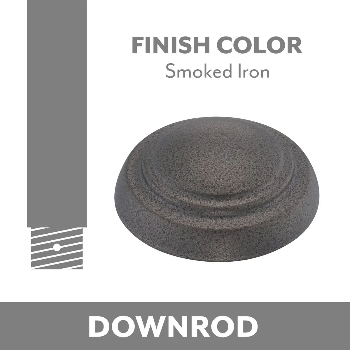 Ceiling Fan Downrod In Smoked Iron 1