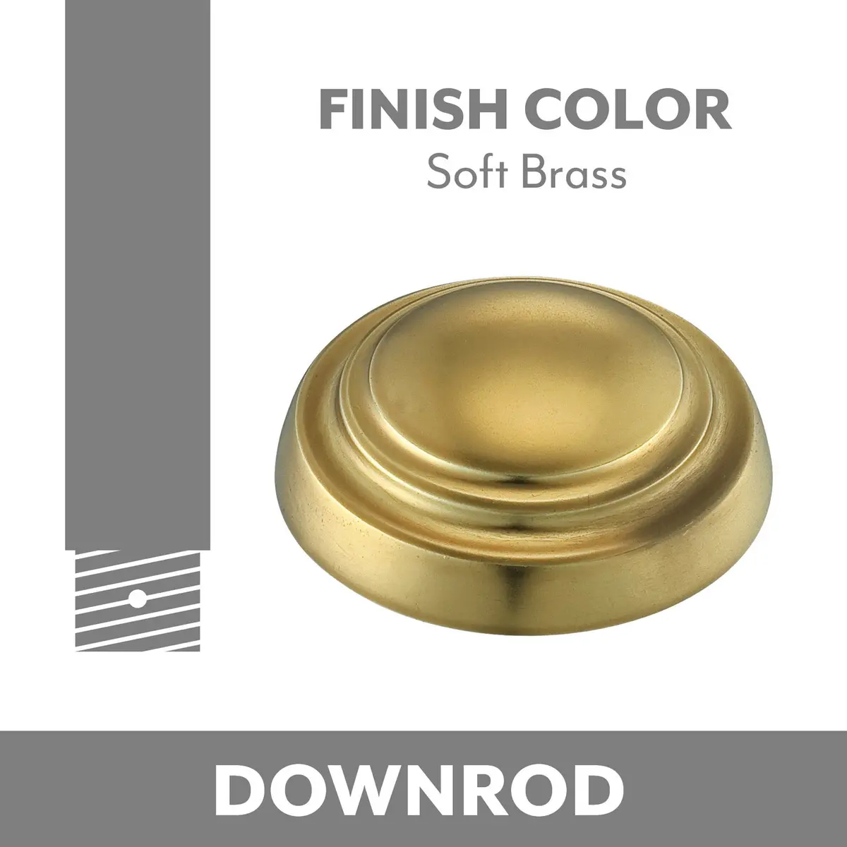 Ceiling Fan Downrod In Soft Brass 1