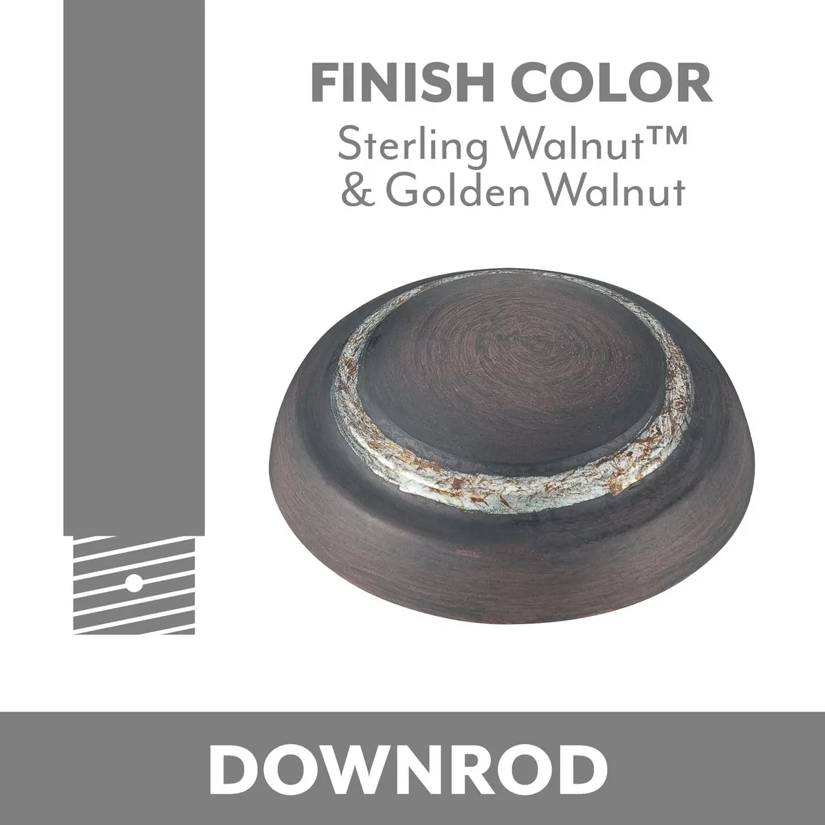 Ceiling Fan Downrod In Sterling Walnut/Golden Walnut 1