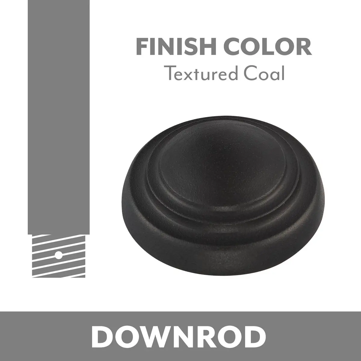 Ceiling Fan Downrod In Textured Coal 1