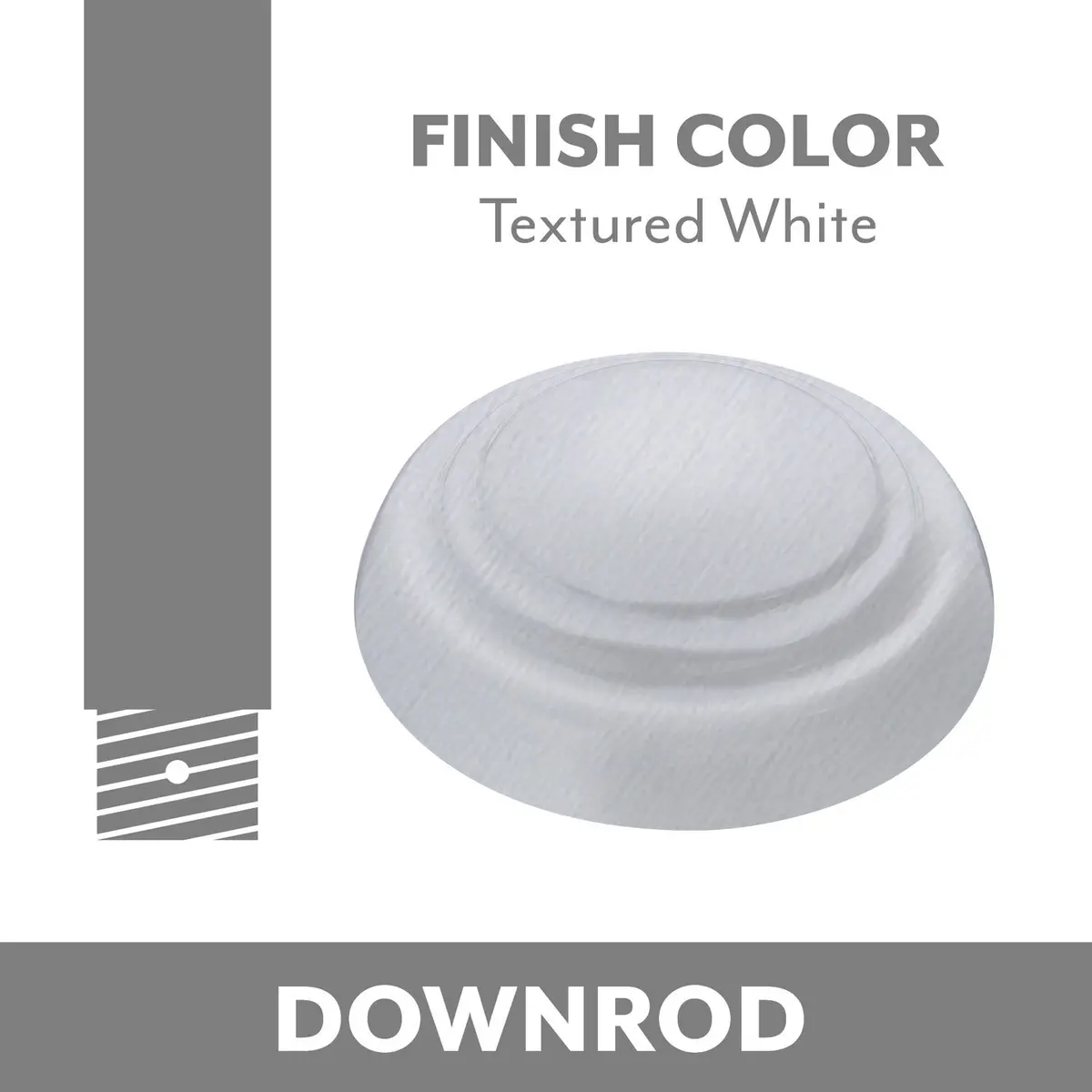 Ceiling Fan Downrod In Textured White 1