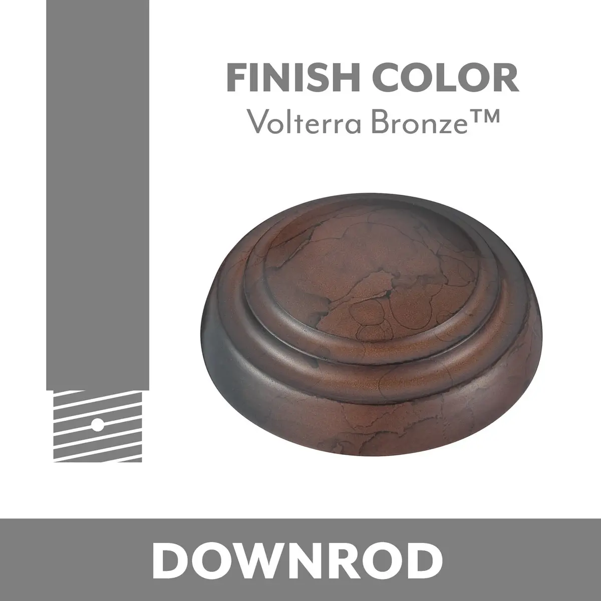 Ceiling Fan Downrod In Volterra Bronze 1