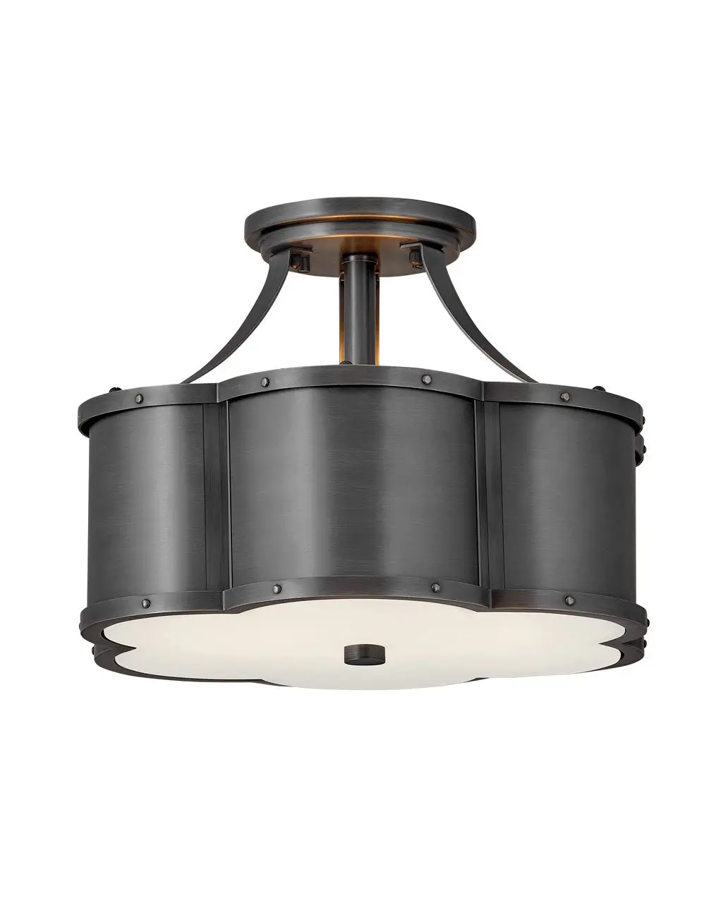 Chance Led Foyer Pendant In Blackened Brass 1