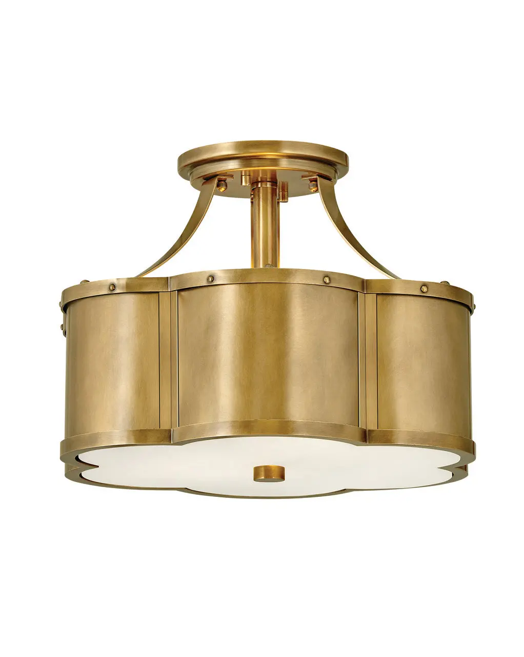 Chance Led Foyer Pendant In Heritage Brass 1