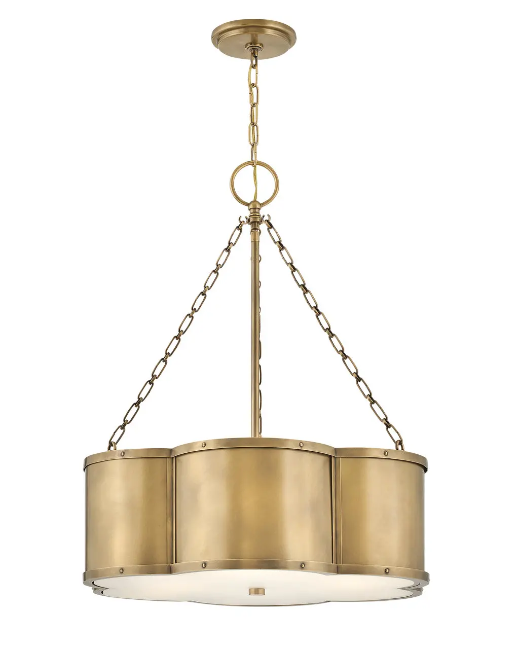 Chance Led Pendant In Heritage Brass 1