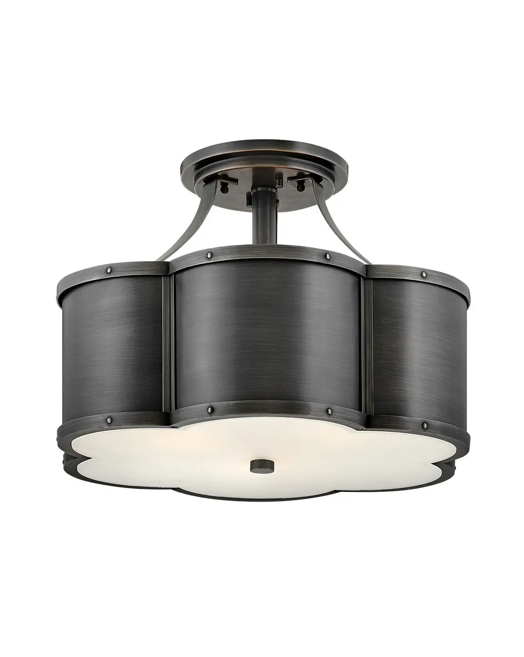 Chance Led Semi-Flush Mount In Blackened Brass 1