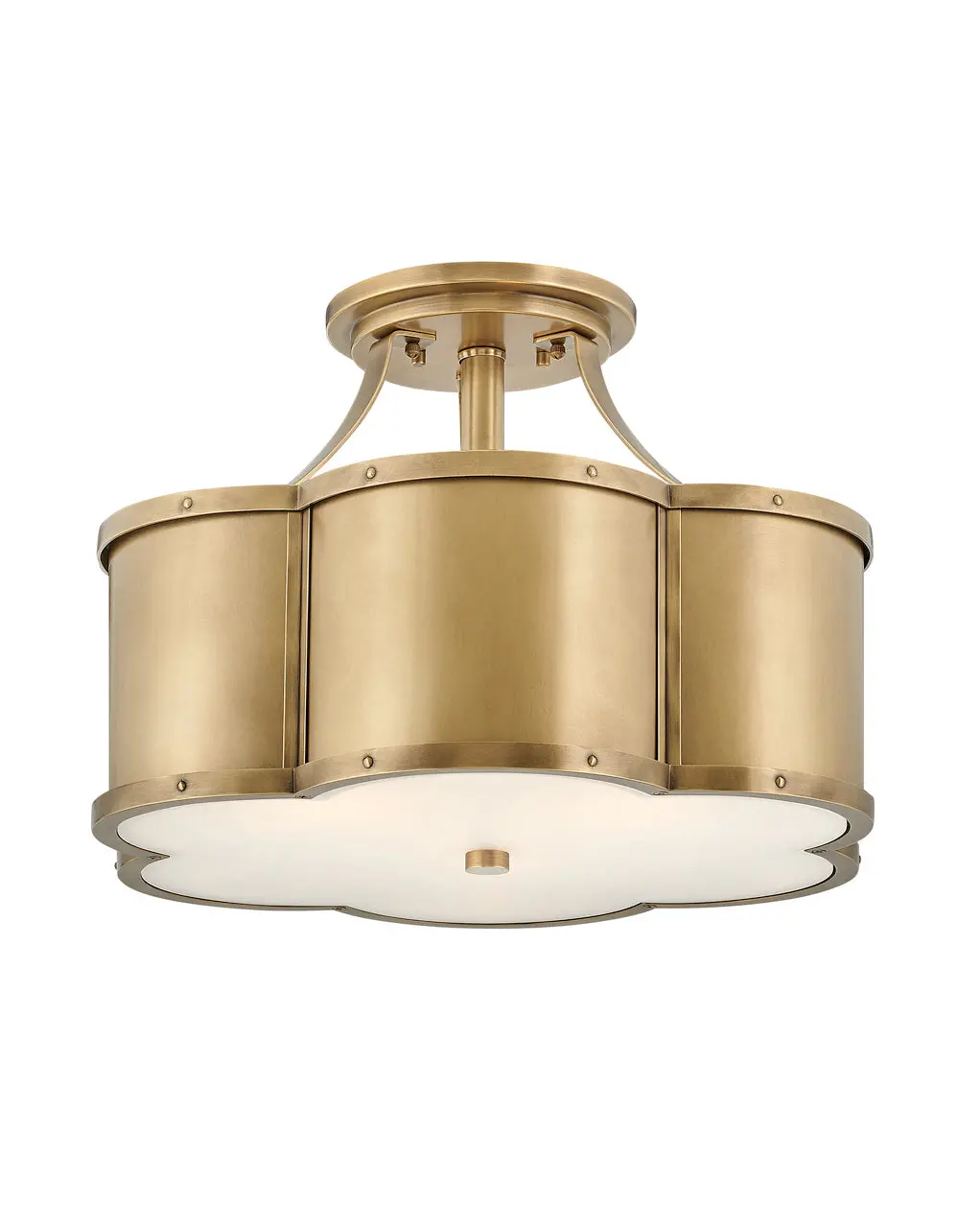 Chance Led Semi-Flush Mount In Heritage Brass 1