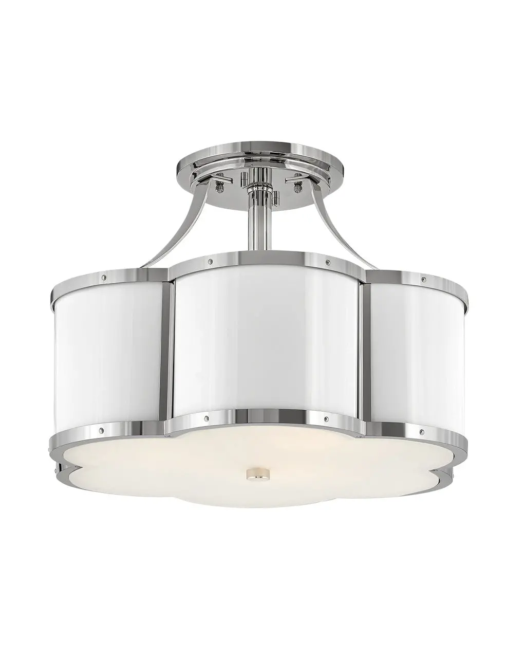 Chance Led Semi-Flush Mount In Polished Nickel 1