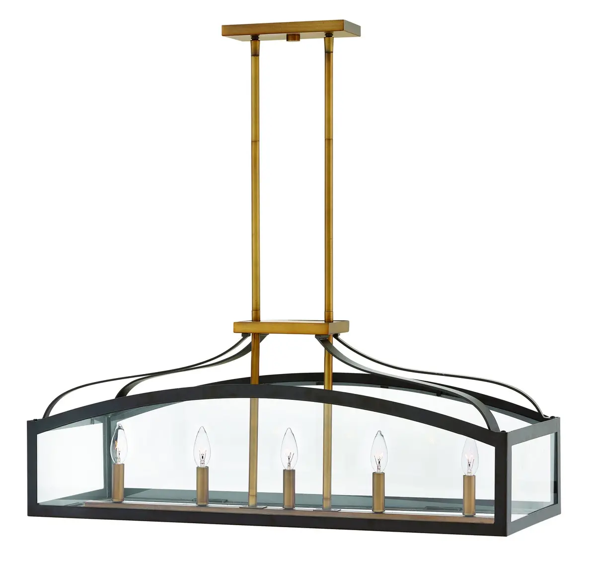Clarendon Led Linear Chandelier In Bronze 1