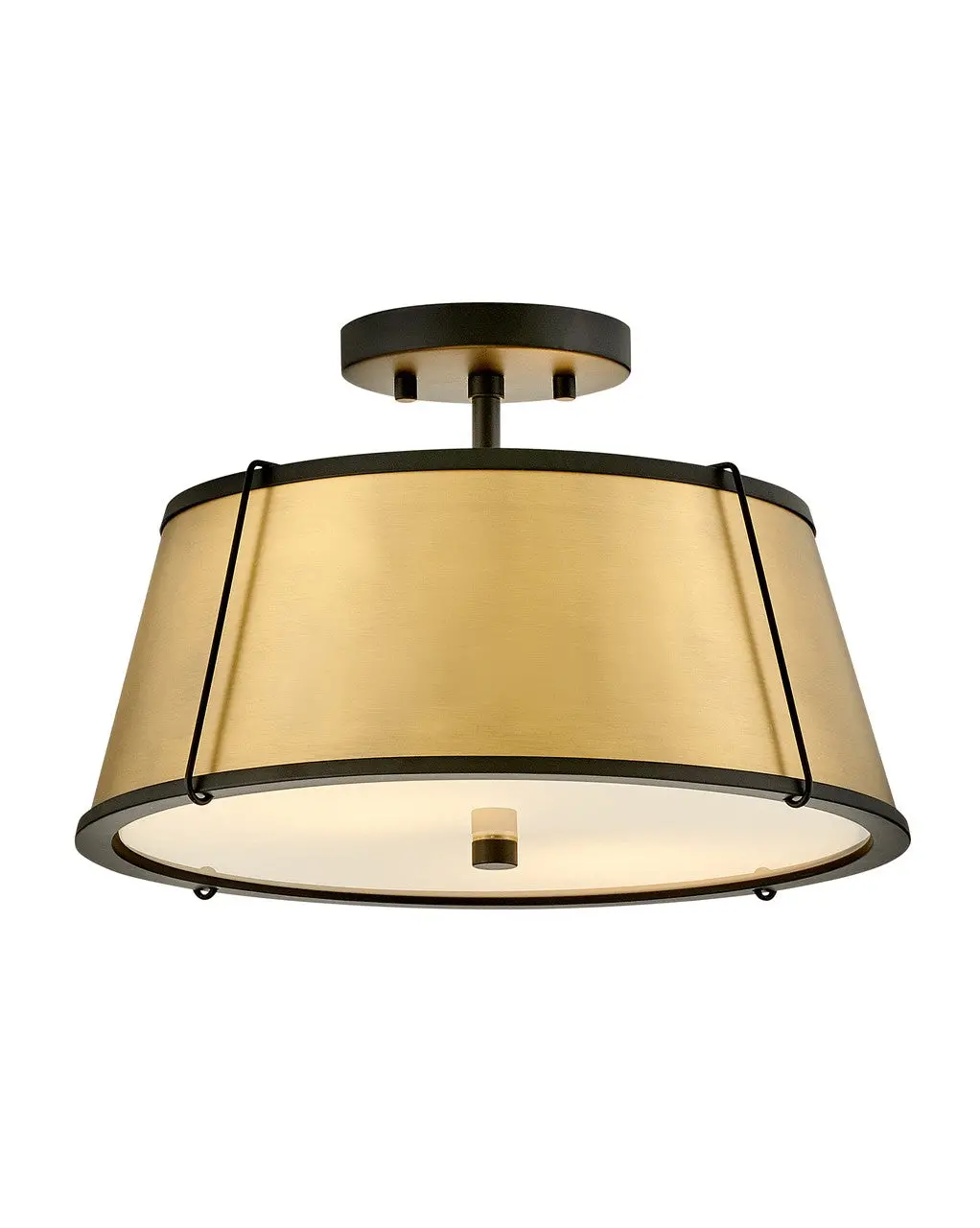 Clarke Led Semi-Flush Mount In Black 1