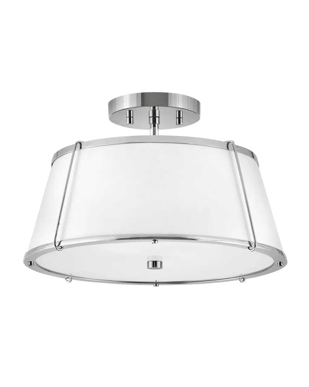Clarke Led Semi-Flush Mount In Polished Nickel 1