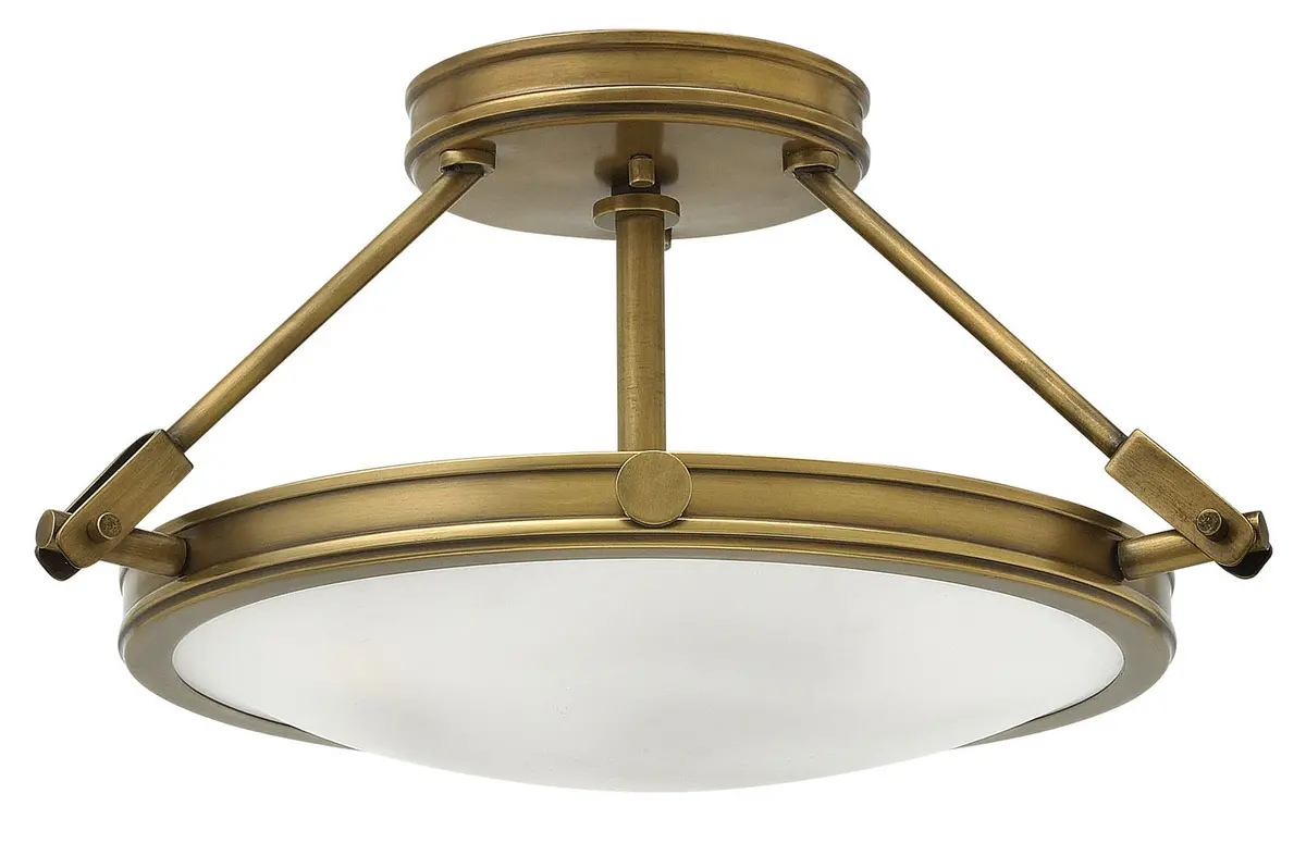 Collier Led Semi-Flush Mount In Heritage Brass 1