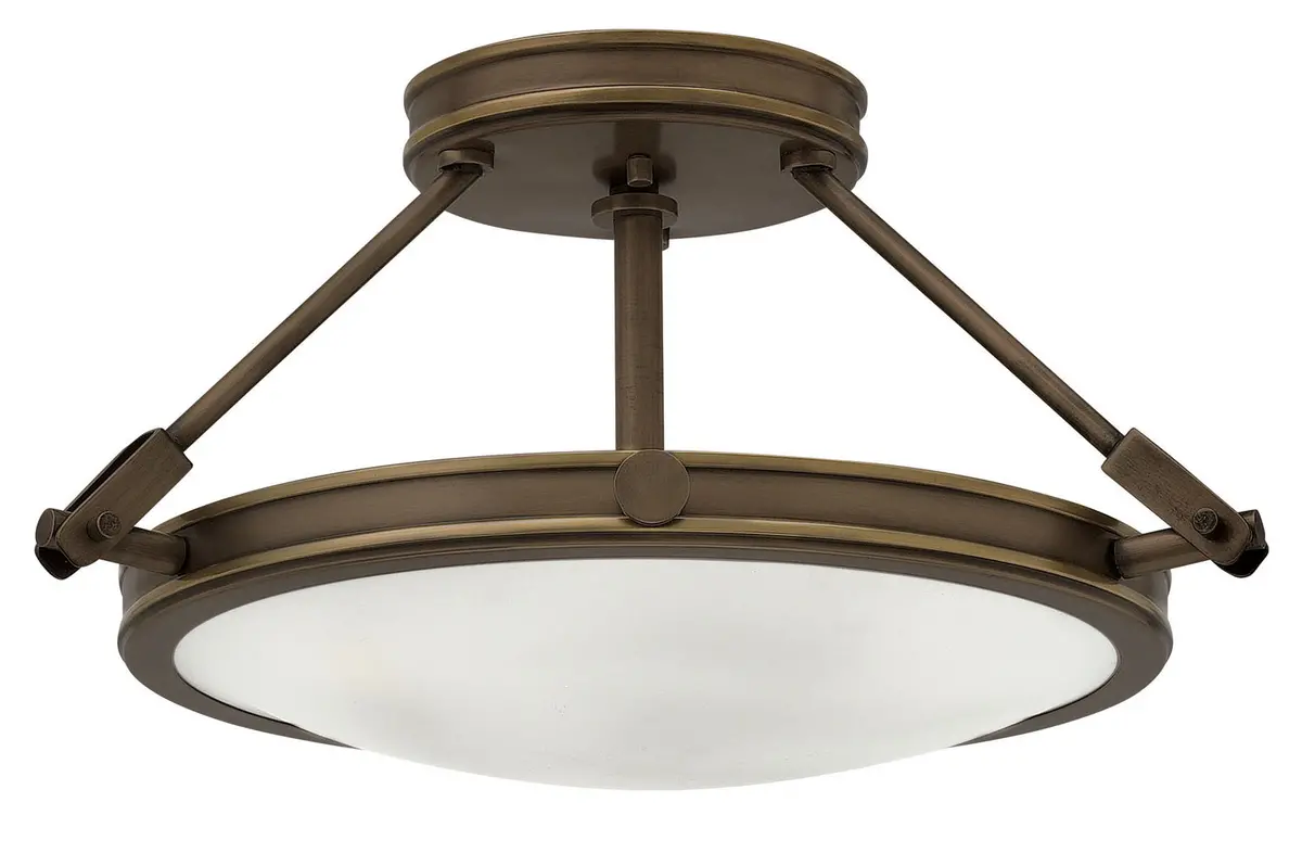 Collier Led Semi-Flush Mount In Light Oiled Bronze 1
