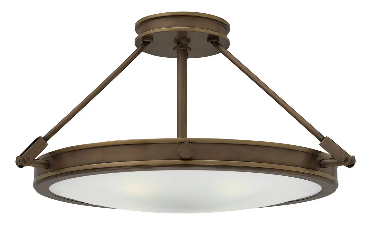 Collier Led Semi-Flush Mount In Light Oiled Bronze 1