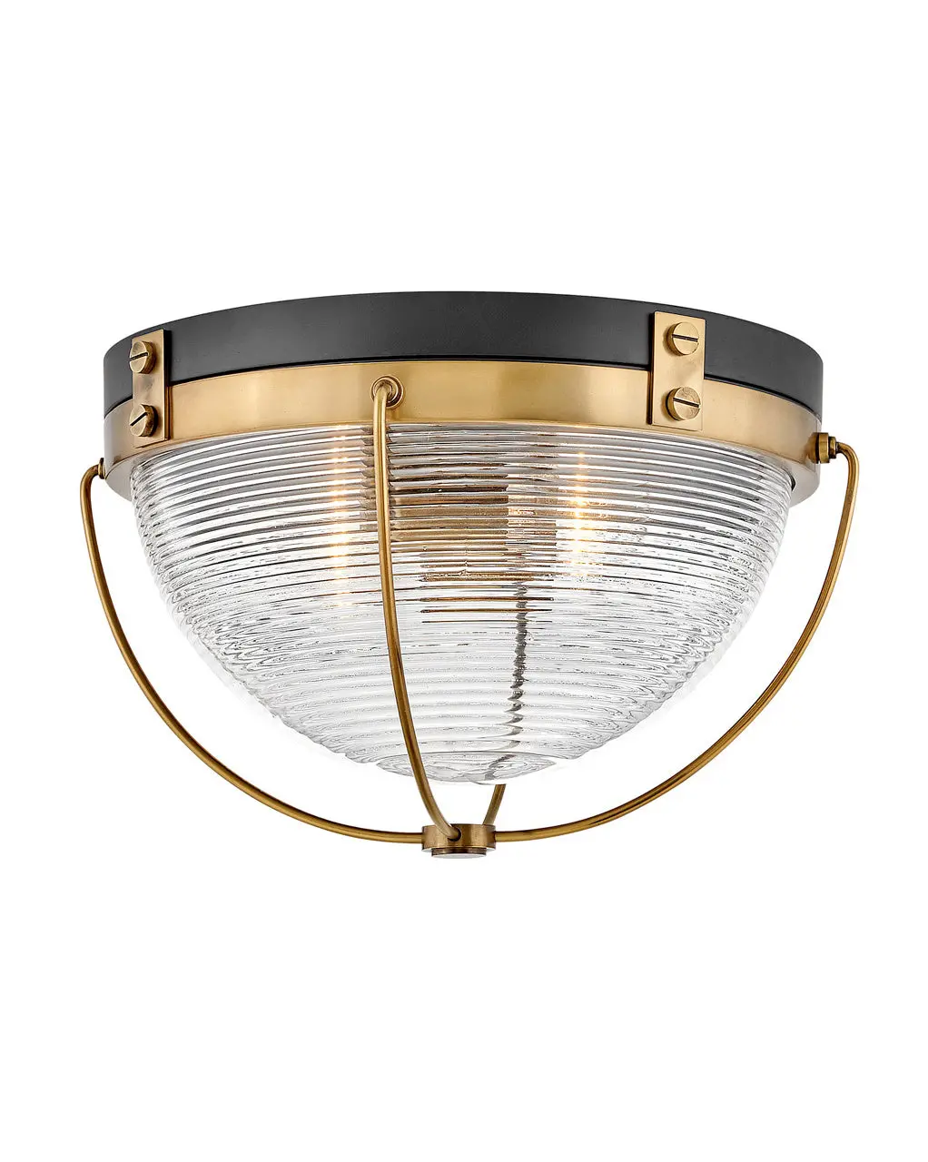 Crew Led Flush Mount In Heritage Brass 1