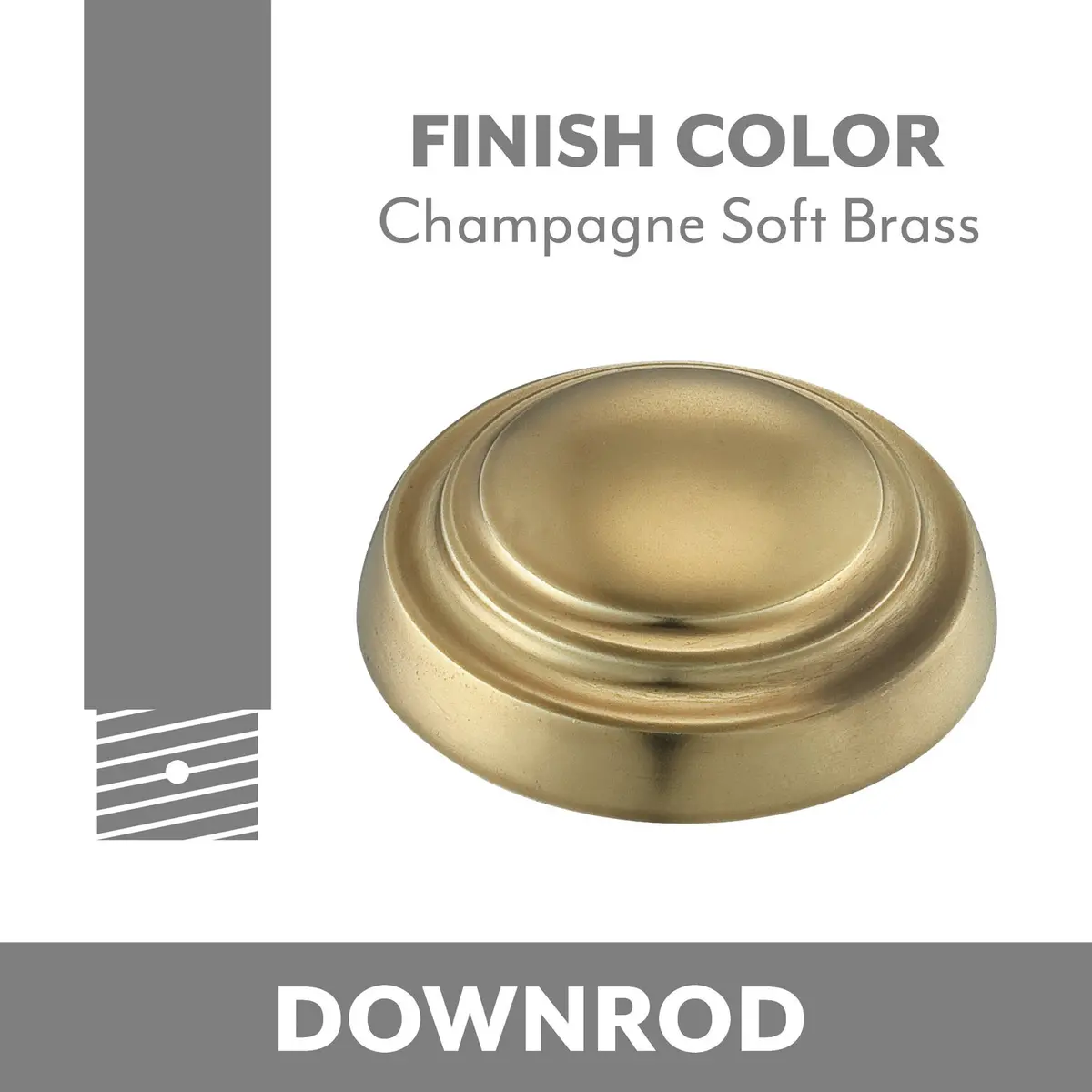 Downrod In Champagne Soft Brass 1