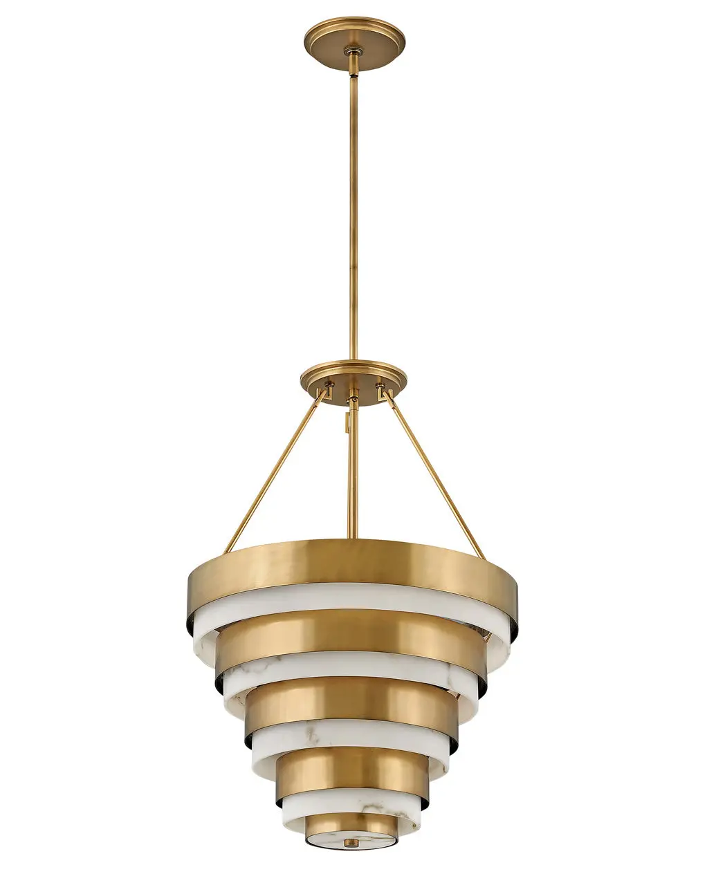 Echelon Led Chandelier In Heritage Brass 1
