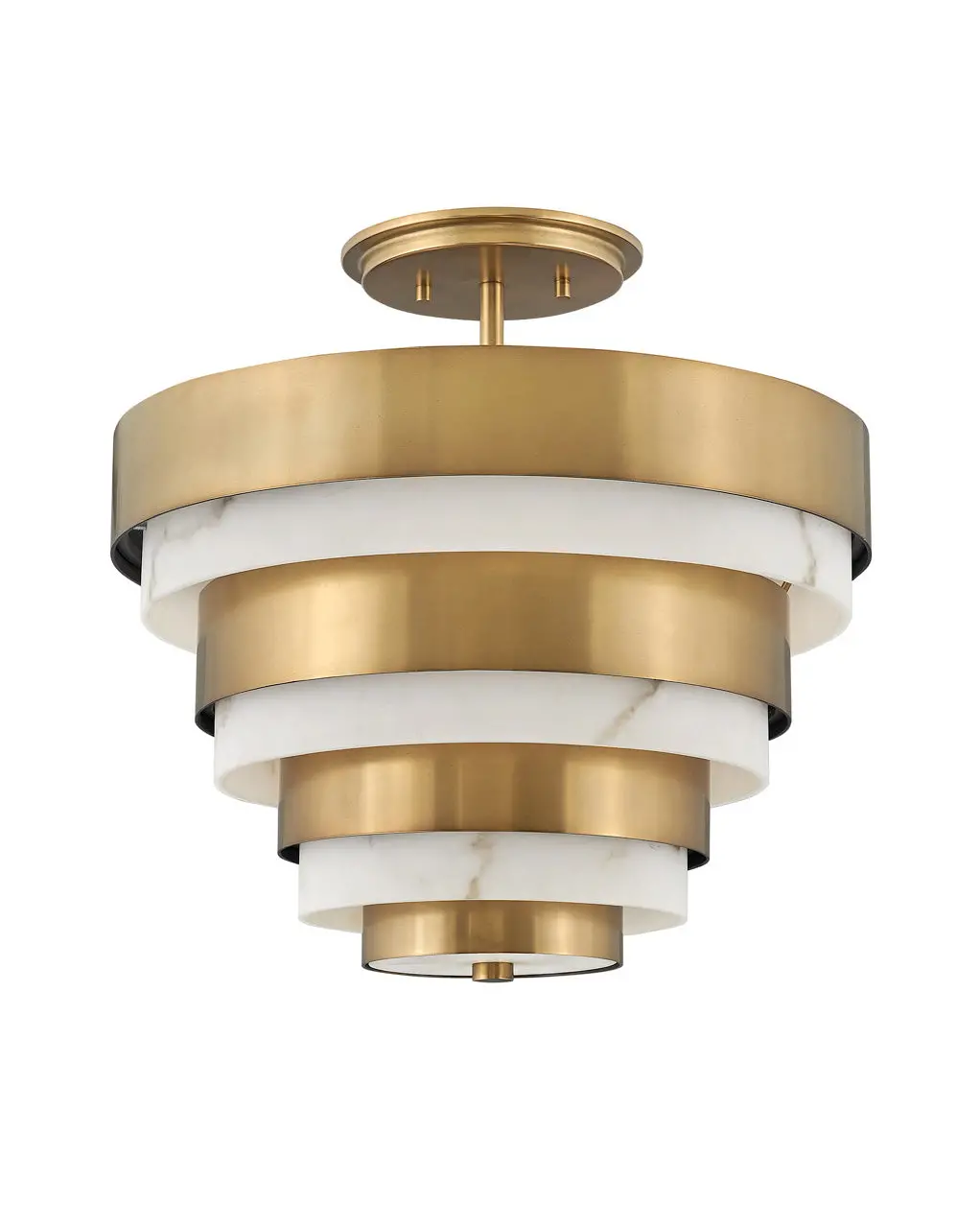 Echelon Led Foyer Pendant In Heritage Brass 1