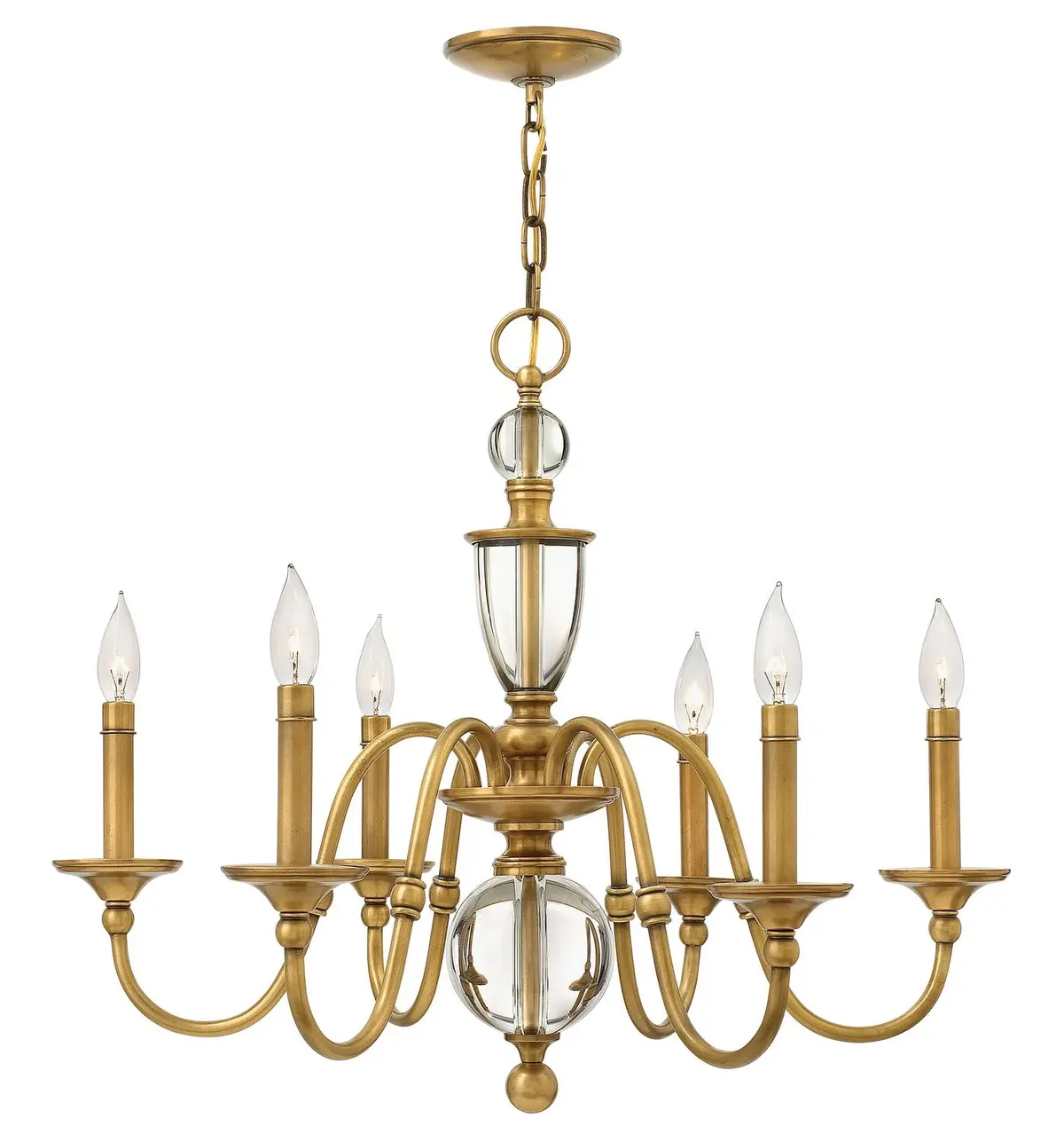 Eleanor Led Chandelier In Heritage Brass 1