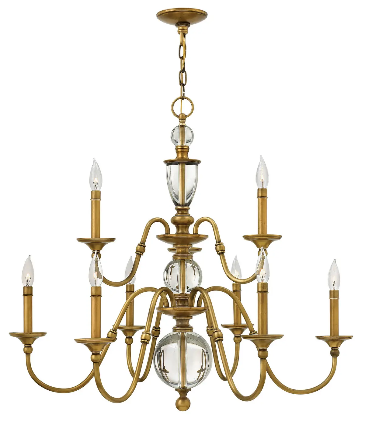Eleanor Led Foyer Pendant In Heritage Brass 1