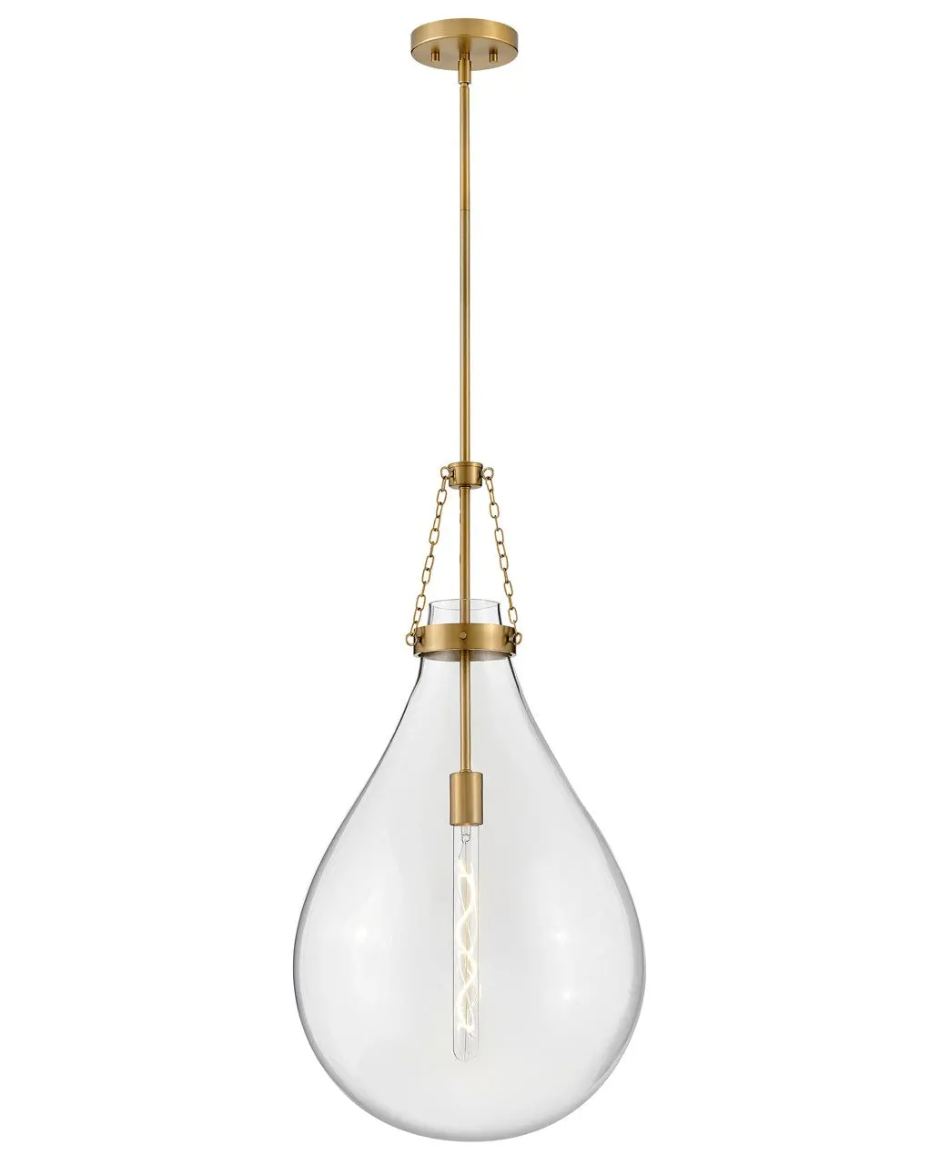 Eloise Led Pendant In Lacquered Brass 1
