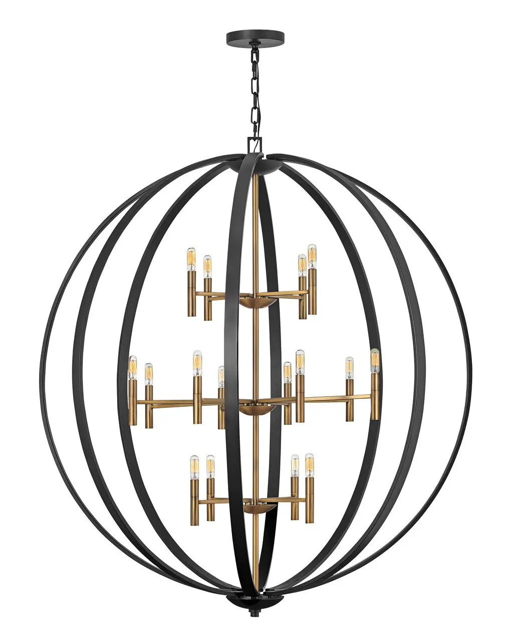 Euclid Led Chandelier In Spanish Bronze 1