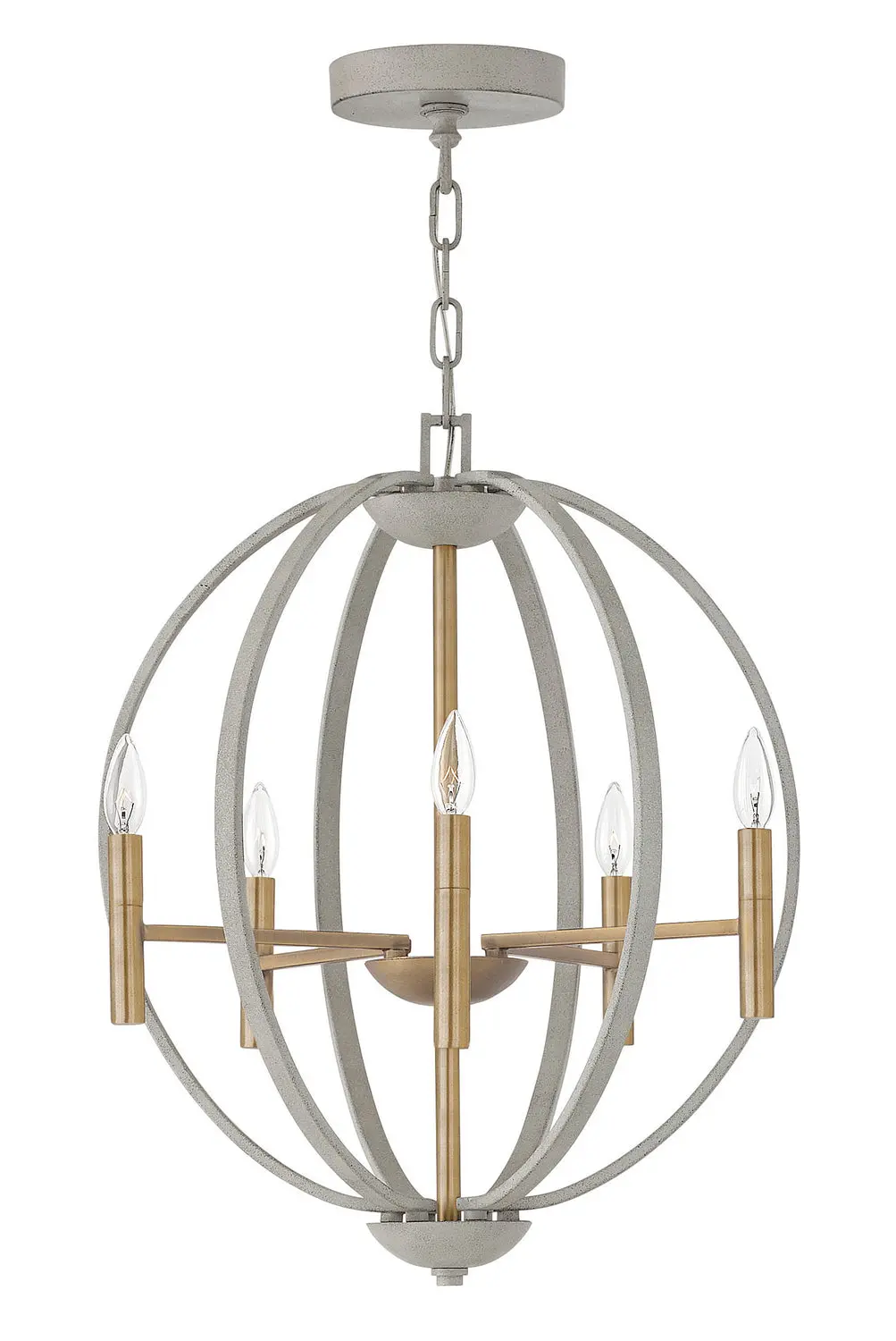 Euclid Led Foyer Pendant In Cement Gray 1