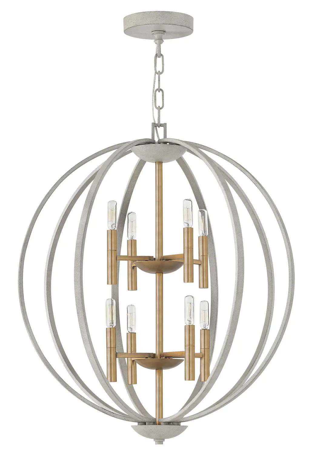 Euclid Led Foyer Pendant In Cement Gray 1
