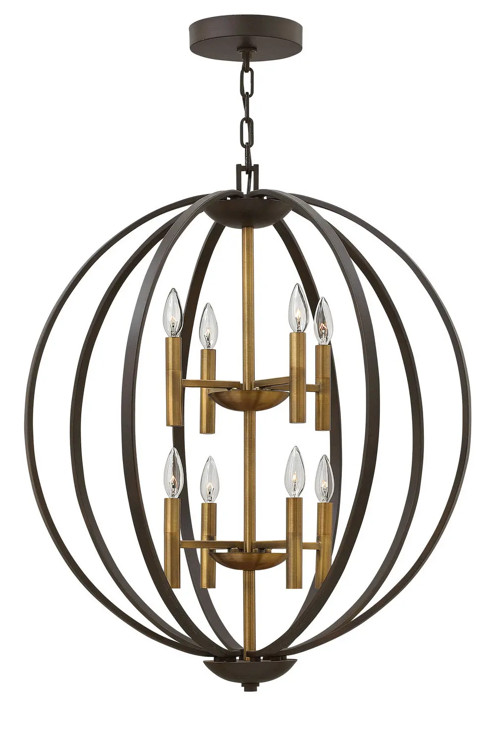 Euclid Led Foyer Pendant In Spanish Bronze 1