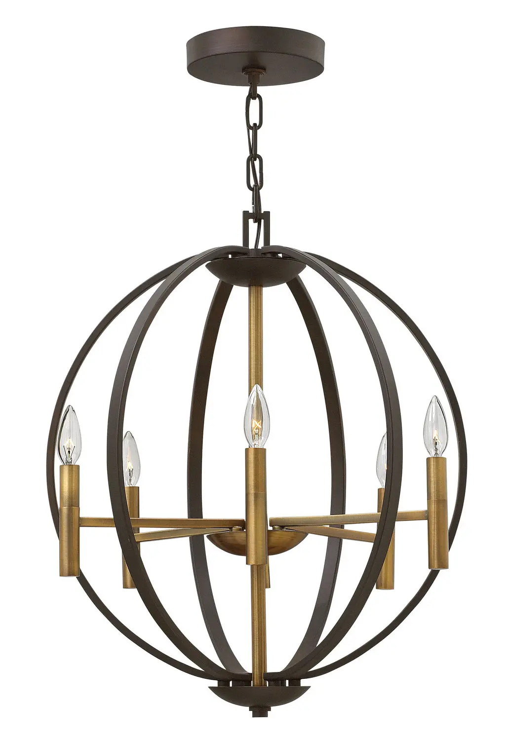 Euclid Led Foyer Pendant In Spanish Bronze 1