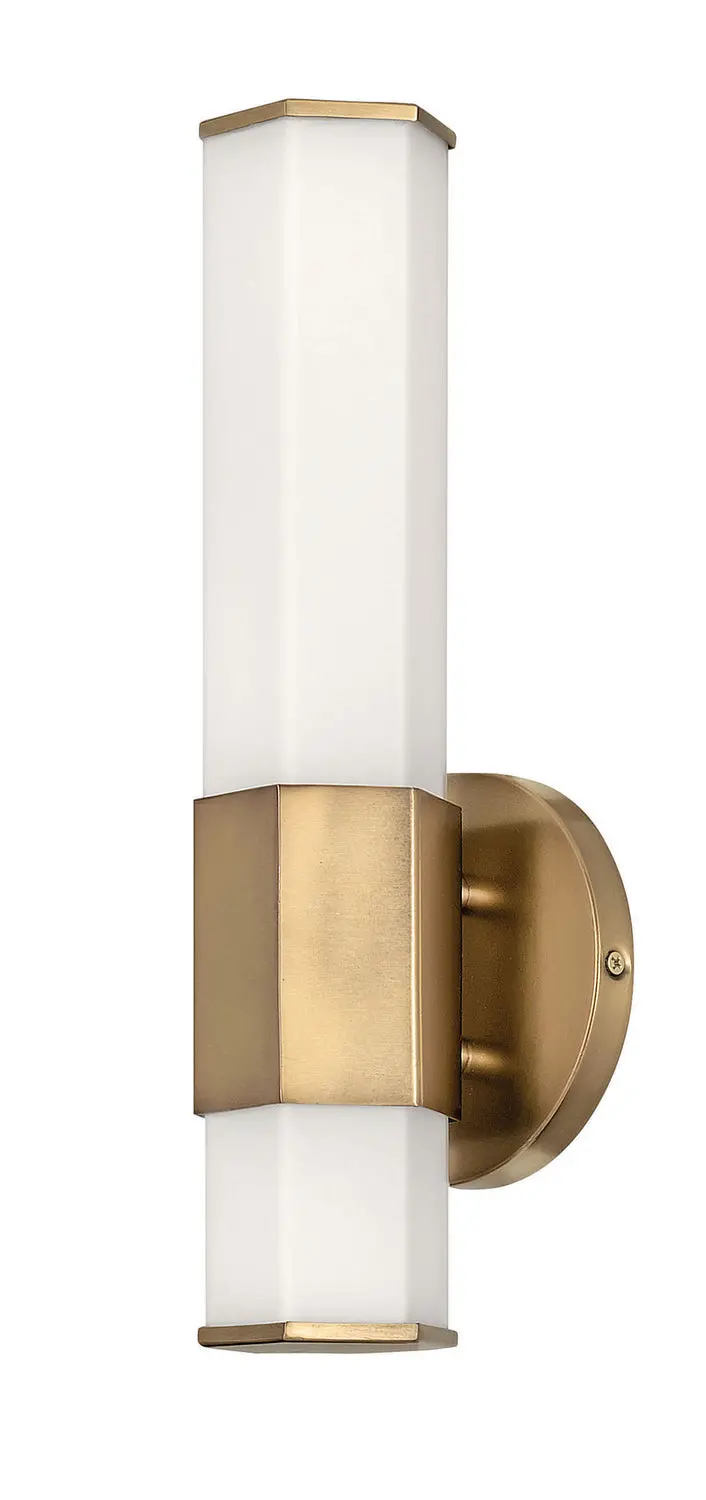 Facet Led Bath In Heritage Brass 1