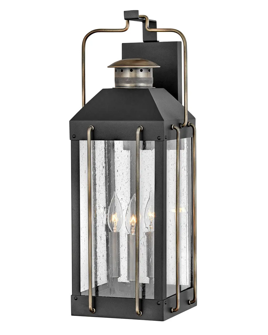 Fitzgerald Led Outdoor Lantern In Textured Black 1