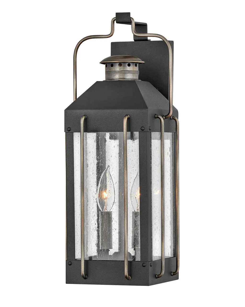 Fitzgerald Led Outdoor Lantern In Textured Black 1