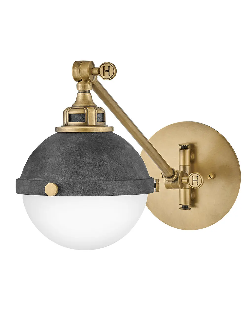 Fletcher Led Wall Sconce In Aged Zinc 1