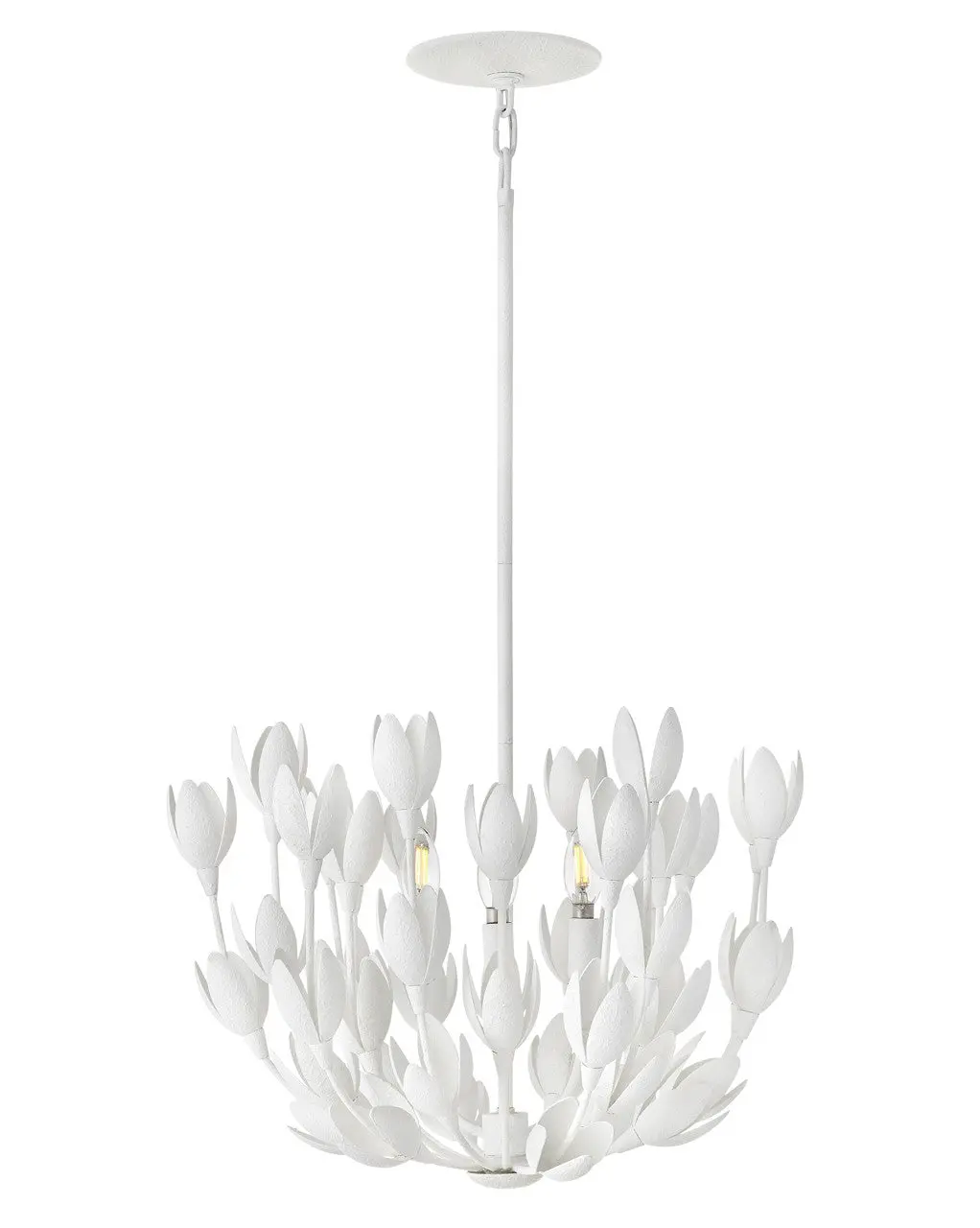 Flora Led Pendant In Textured Plaster 1