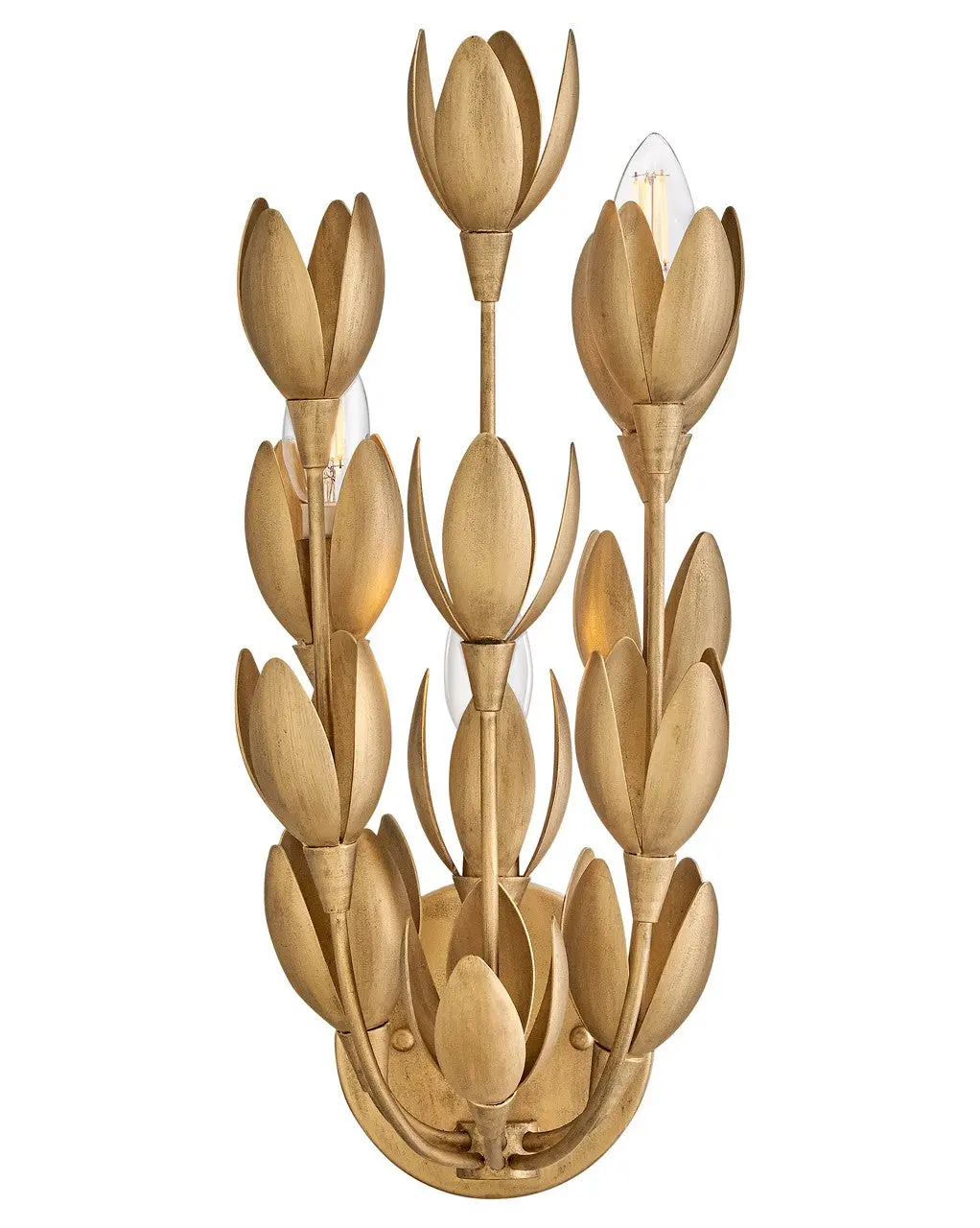 Flora Led Wall Sconce In Burnished Gold 1