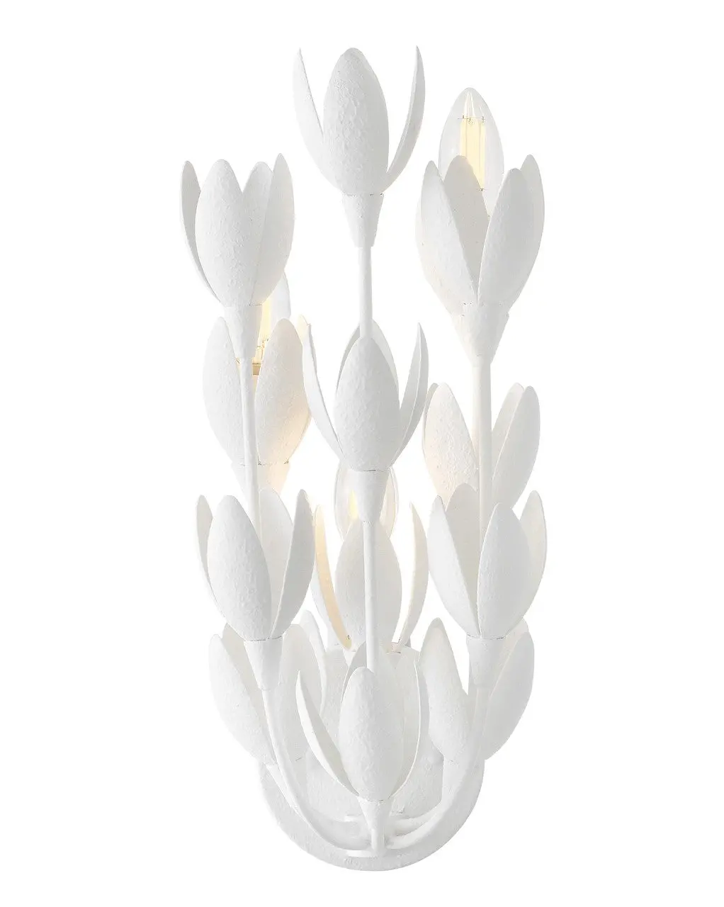 Flora Led Wall Sconce In Textured Plaster 1