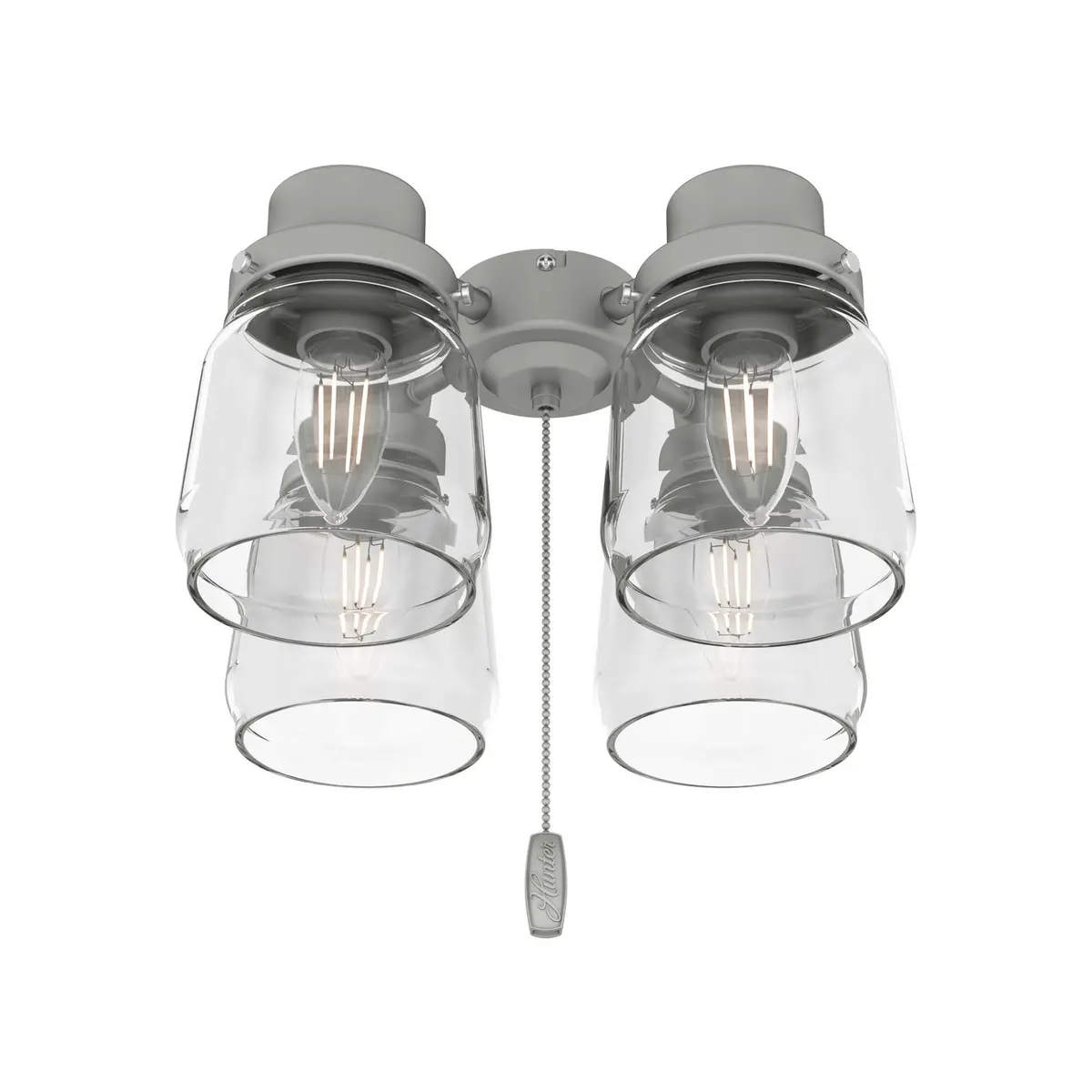 Four Light Fitter In Matte Silver 1